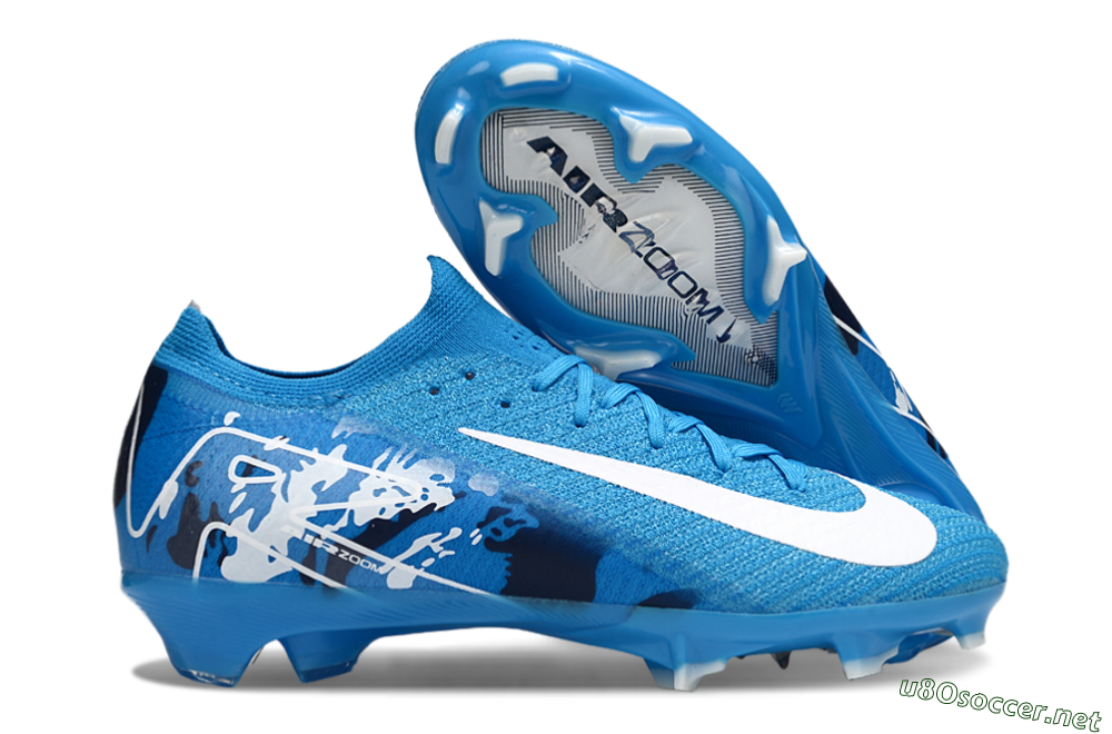 Unisex Nike Air Zoom Mercurial Vapor 16 Elite FG Football Boots - Blue/White/Black 2