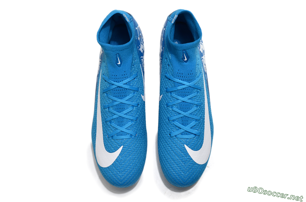 Unisex Nike Air Zoom Mercurial Superfly 10 Elite FG Football Boots - Blue/White 4