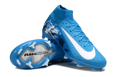 Unisex Nike Air Zoom Mercurial Superfly 10 Elite FG Football Boots - Blue/White