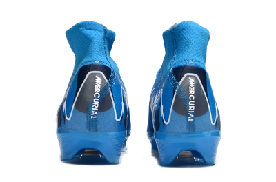 Unisex Nike Air Zoom Mercurial Superfly 10 Elite FG Football Boots - Blue/White