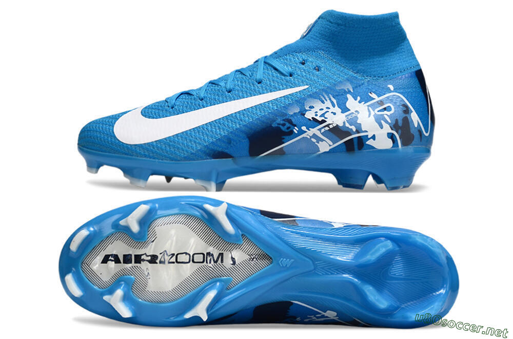 Unisex Nike Air Zoom Mercurial Superfly 10 Elite FG Football Boots - Blue/White 1