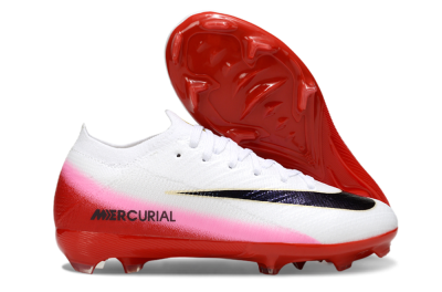 Kids Nike Air Zoom Mercurial Vapor 16 Elite FG Football Boots - White/Black/Red