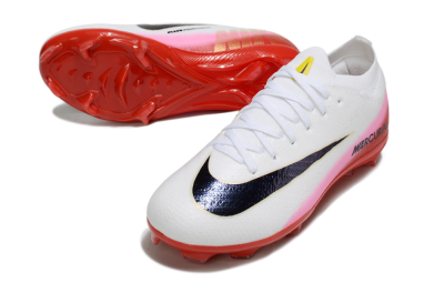 Kids Nike Air Zoom Mercurial Vapor 16 Elite FG Football Boots - White/Black/Red