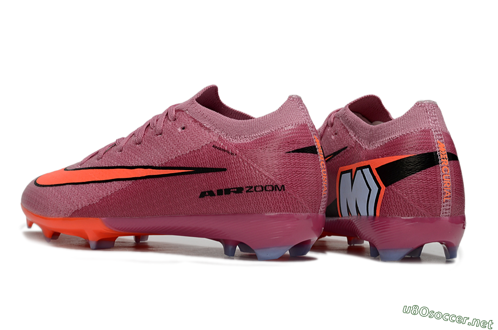 Kids Nike Air Zoom Mercurial Vapor 16 Elite FG Football Boots - Pink/Black/Red 5