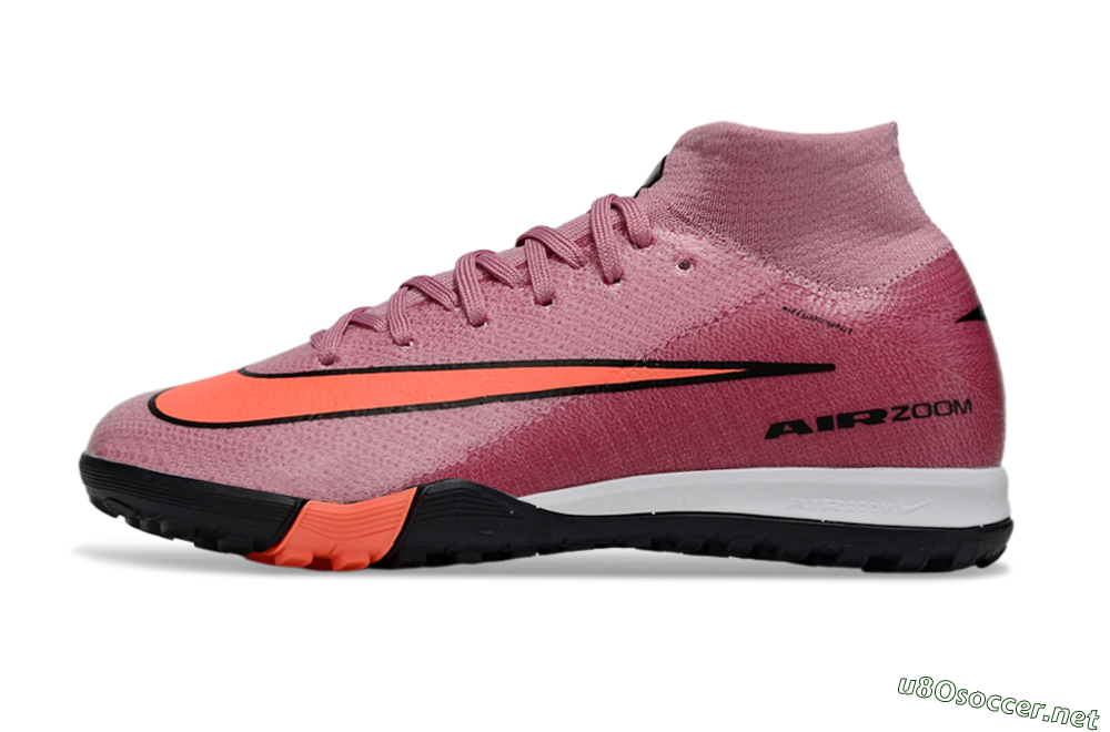 Kids Nike Air Zoom Mercurial Superfly 10 Elite TF Football Shoes - Pink/Red/Black 0