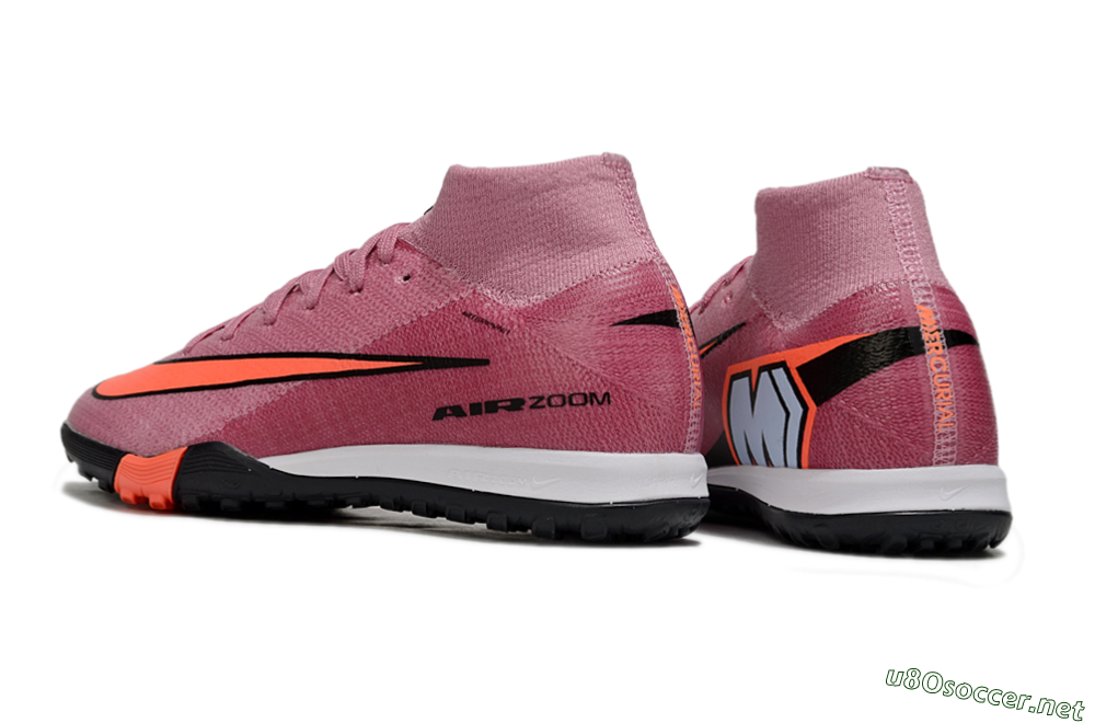 Kids Nike Air Zoom Mercurial Superfly 10 Elite TF Football Shoes - Pink/Red/Black 5