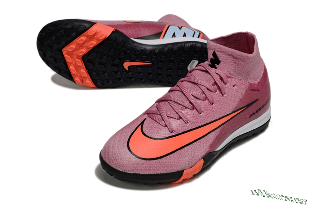 Kids Nike Air Zoom Mercurial Superfly 10 Elite TF Football Shoes - Pink/Red/Black 3