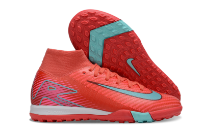 Kids Nike Air Zoom Mercurial Superfly 10 Elite TF Football Shoes - Red/Jade/Pink