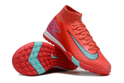 Kids Nike Air Zoom Mercurial Superfly 10 Elite TF Football Shoes - Red/Jade/Pink