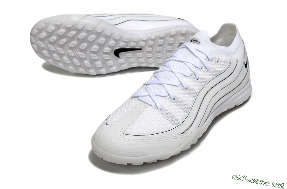 Unisex Nike Air Zoom Mercurial Vapor 16 Elite TF Football Shoes - White/Beige/Black 3