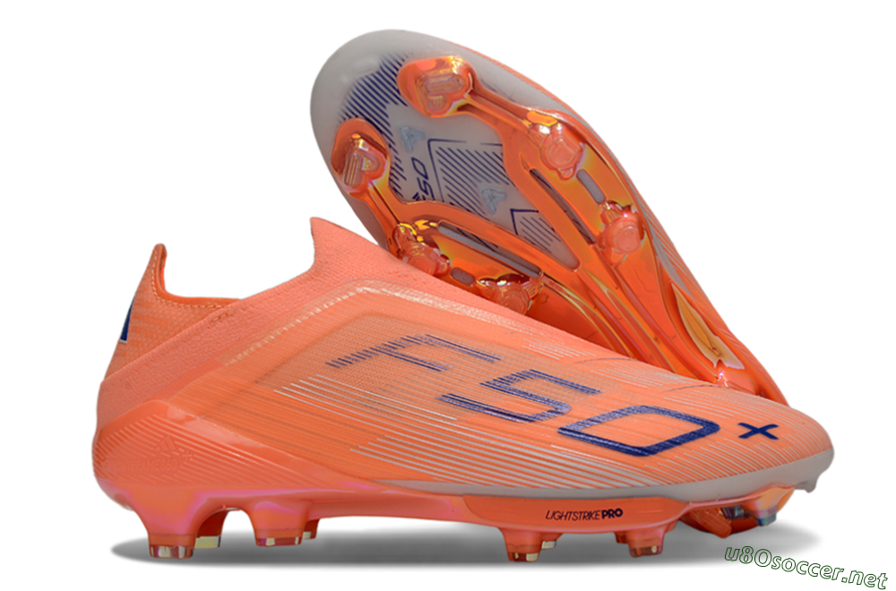 Men's Adidas F50+ Elite Laceless FG Football Boots - Red/Blue/White 2