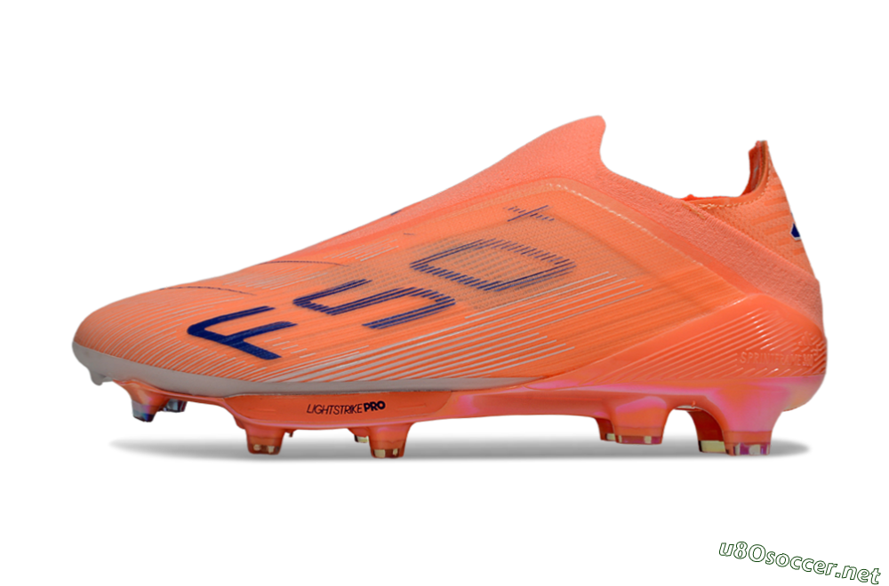 Men's Adidas F50+ Elite Laceless FG Football Boots - Red/Blue/White 0