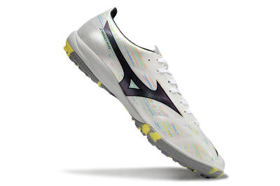 Men's Mizuno Alpha Beta TF Football Shoes - White/Pink/Yellow