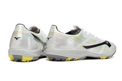 Men's Mizuno Alpha Beta TF Football Shoes - White/Pink/Yellow