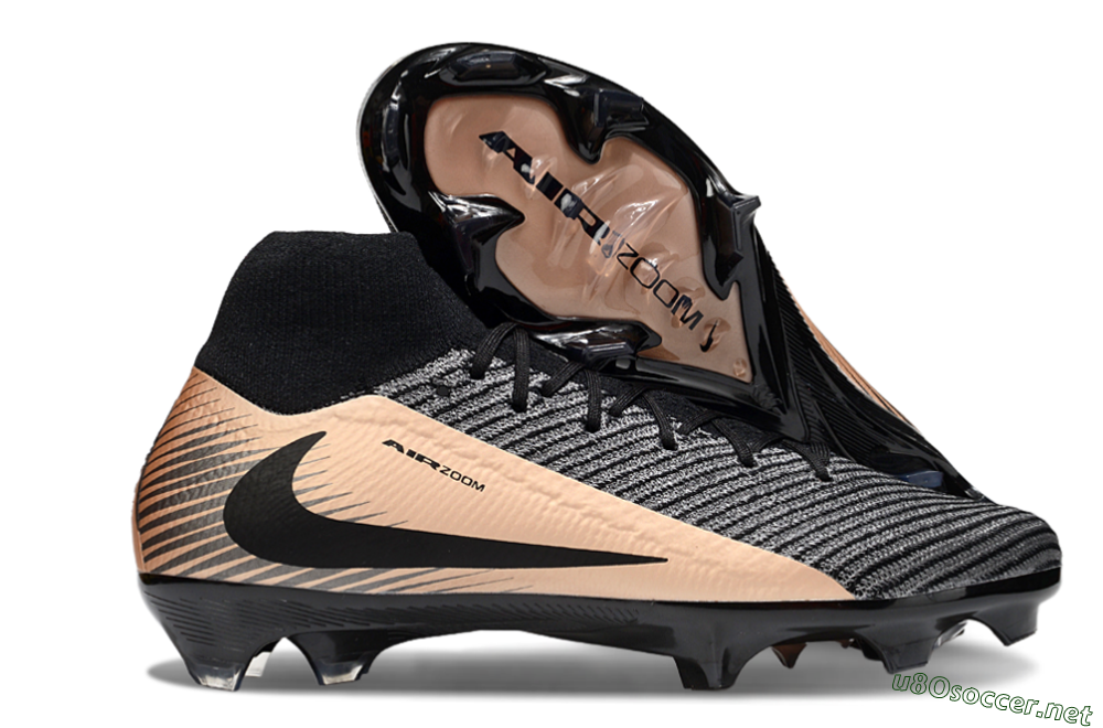 Unisex Nike Air Zoom Mercurial Superfly 10 Elite FG Football Boots - White/Black/Gold 2