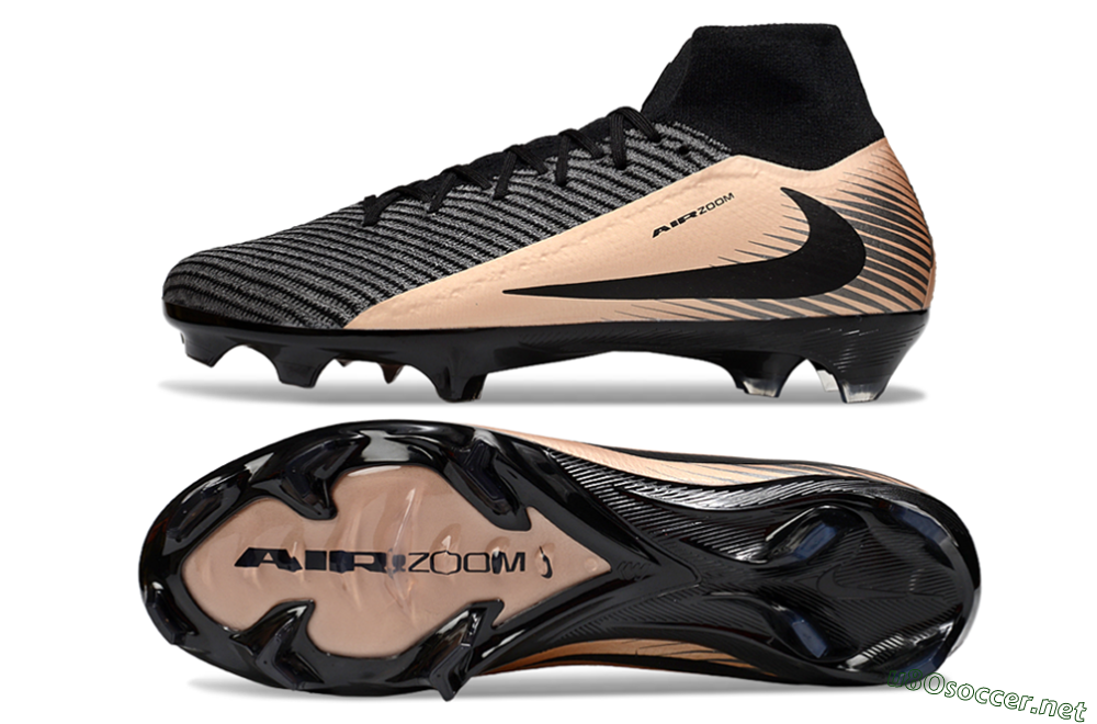 Unisex Nike Air Zoom Mercurial Superfly 10 Elite FG Football Boots - White/Black/Gold 1