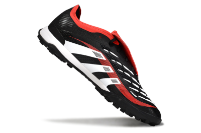 Men's Adidas Predator Elite Foldover Tongue TF Football Shoes - Black/White/Red