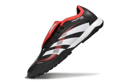 Men's Adidas Predator Elite Foldover Tongue TF Football Shoes - Black/White/Red