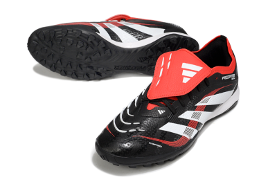 Men's Adidas Predator Elite Foldover Tongue TF Football Shoes - Black/White/Red