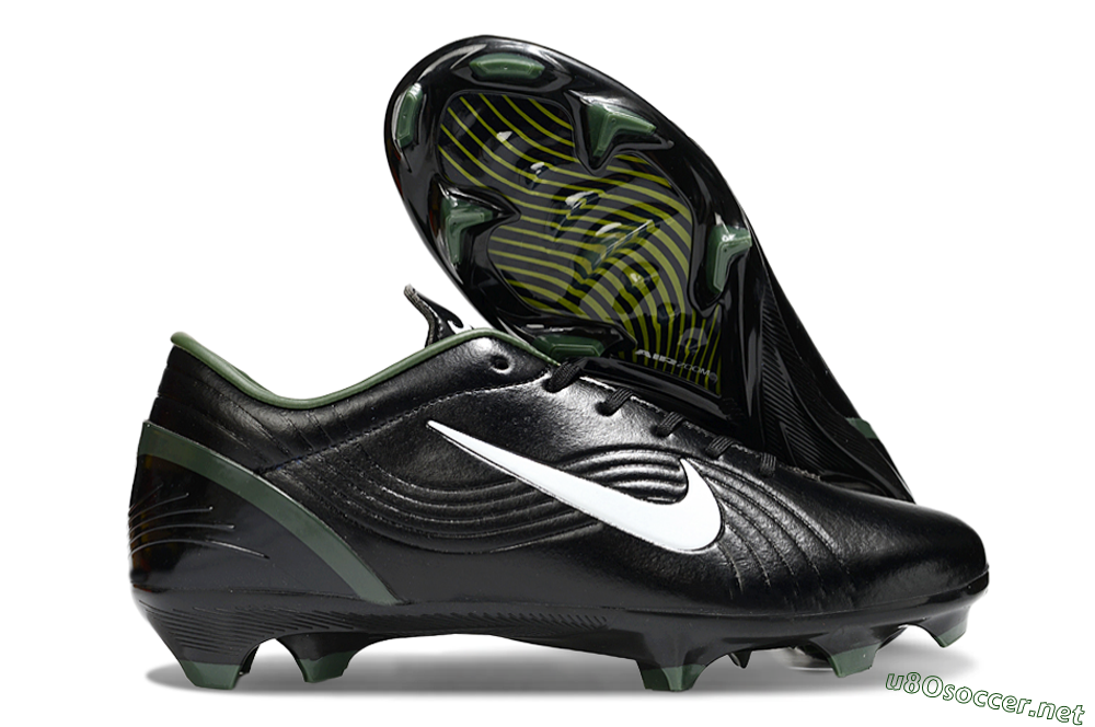 Unisex Nike Air Zoom Mercurial Vapor 16 Elite FG Football Boots - Black/White/Green 2