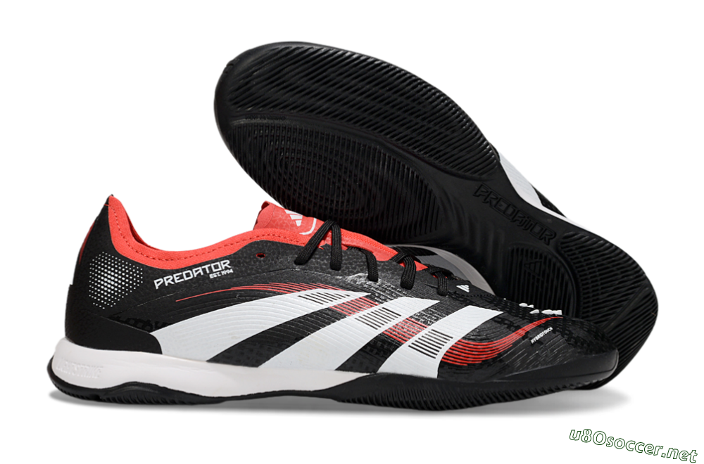 Men's Adidas Predator 25 Elite IC Football Shoes - Black/White/Red 2
