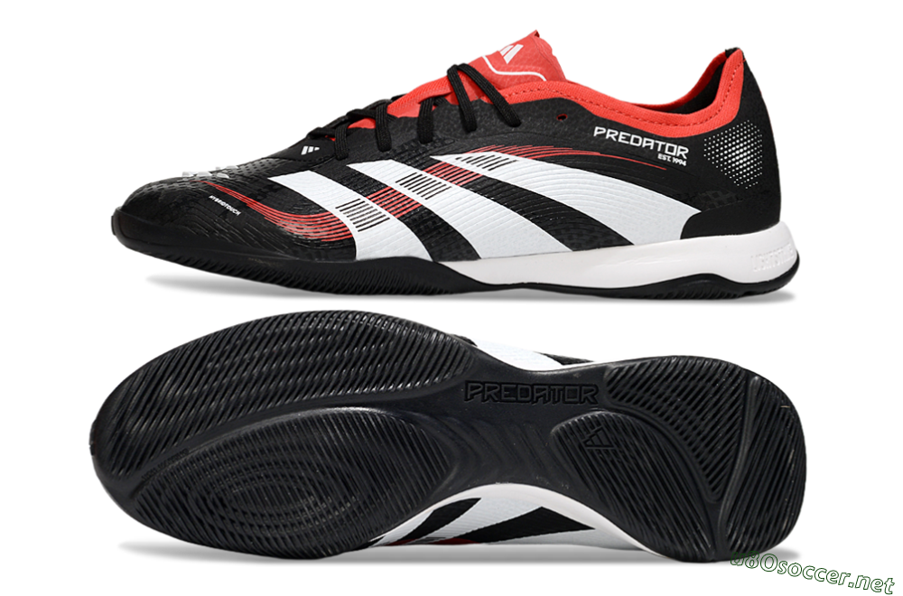 Men's Adidas Predator 25 Elite IC Football Shoes - Black/White/Red 1