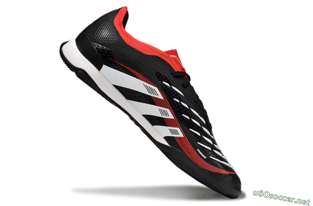 Men's Adidas Predator 25 Elite IC Football Shoes - Black/White/Red 4