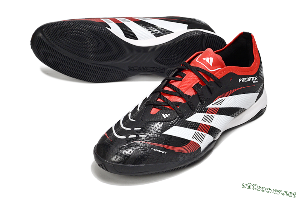 Men's Adidas Predator 25 Elite IC Football Shoes - Black/White/Red 3