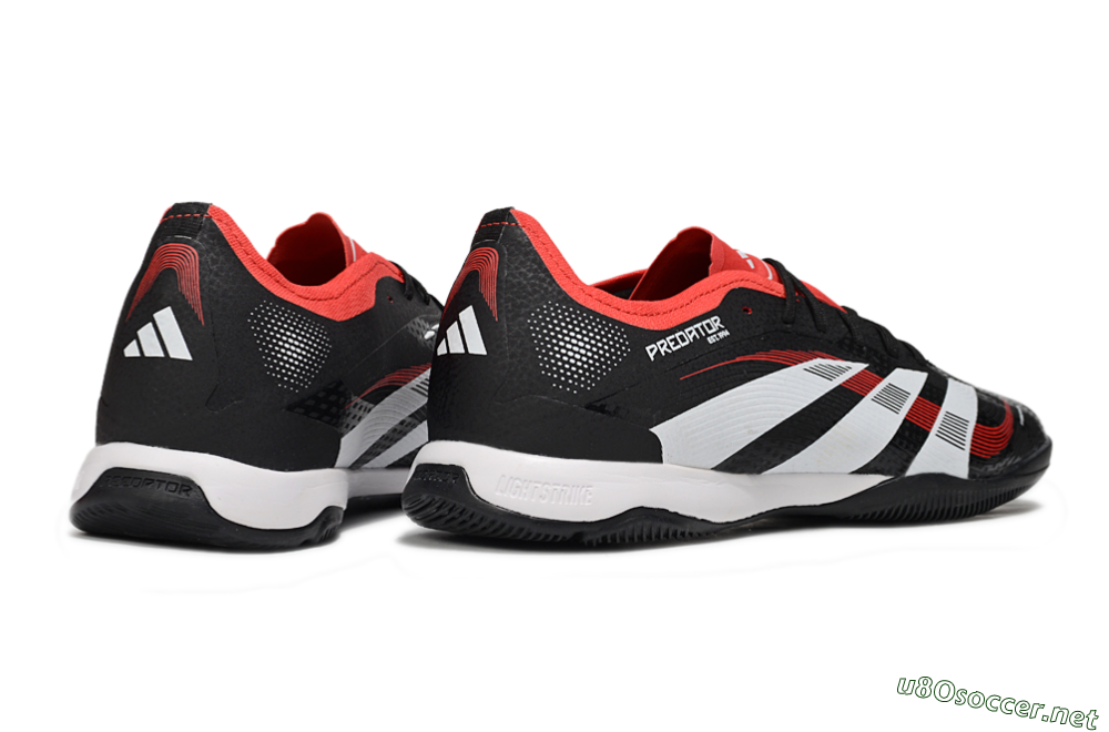 Men's Adidas Predator 25 Elite IC Football Shoes - Black/White/Red 6