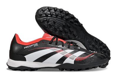 Men's Adidas Predator 25 Elite TF Football Shoes - Black/White/Red