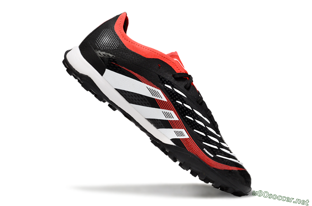 Men's Adidas Predator 25 Elite TF Football Shoes - Black/White/Red 4