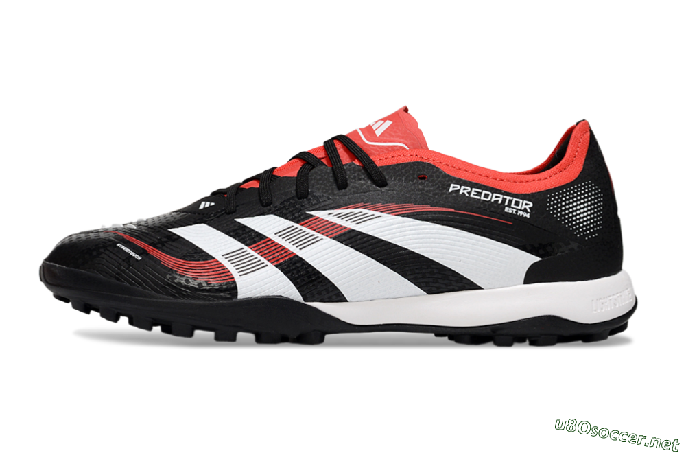 Men's Adidas Predator 25 Elite TF Football Shoes - Black/White/Red 0