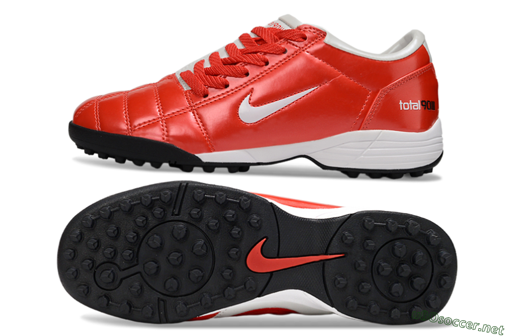 Unisex Nike Total 90 III TF Football Shoes - Red/White/Black 1