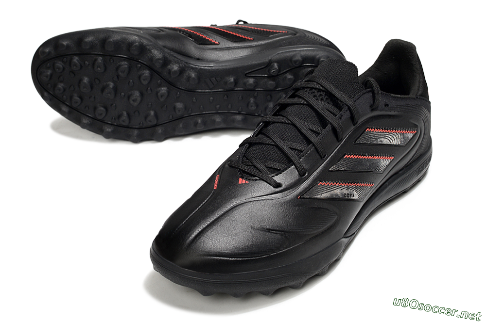 Men's Adidas Copa Pure 3 TF Football Shoes - Black/Red 3