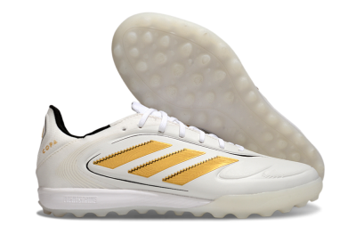 Men's Adidas Copa Pure 3 TF Football Shoes - White/Gold/Black