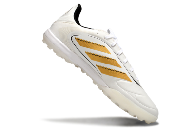 Men's Adidas Copa Pure 3 TF Football Shoes - White/Gold/Black