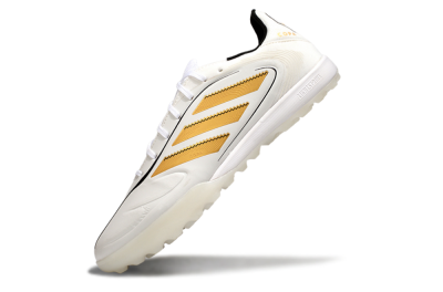 Men's Adidas Copa Pure 3 TF Football Shoes - White/Gold/Black