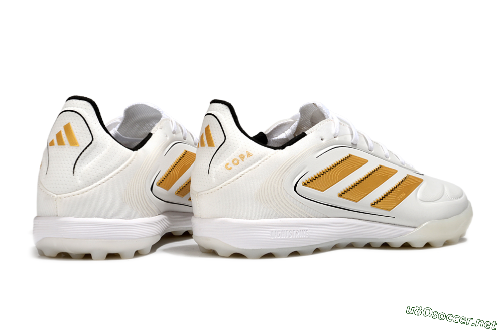 Men's Adidas Copa Pure 3 TF Football Shoes - White/Gold/Black 6