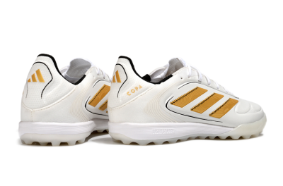 Men's Adidas Copa Pure 3 TF Football Shoes - White/Gold/Black