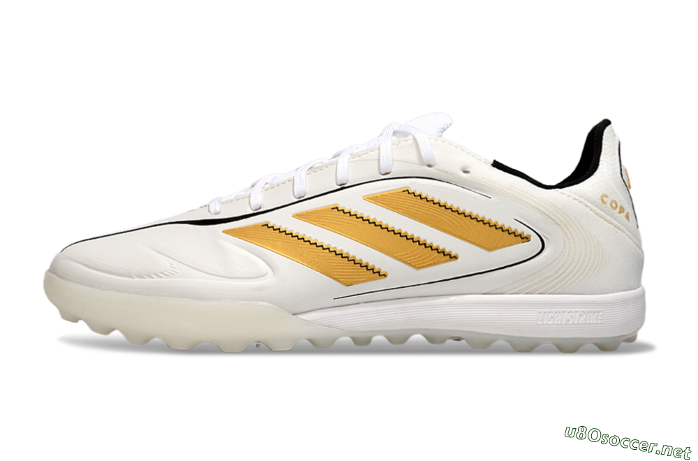 Men's Adidas Copa Pure 3 TF Football Shoes - White/Gold/Black 0