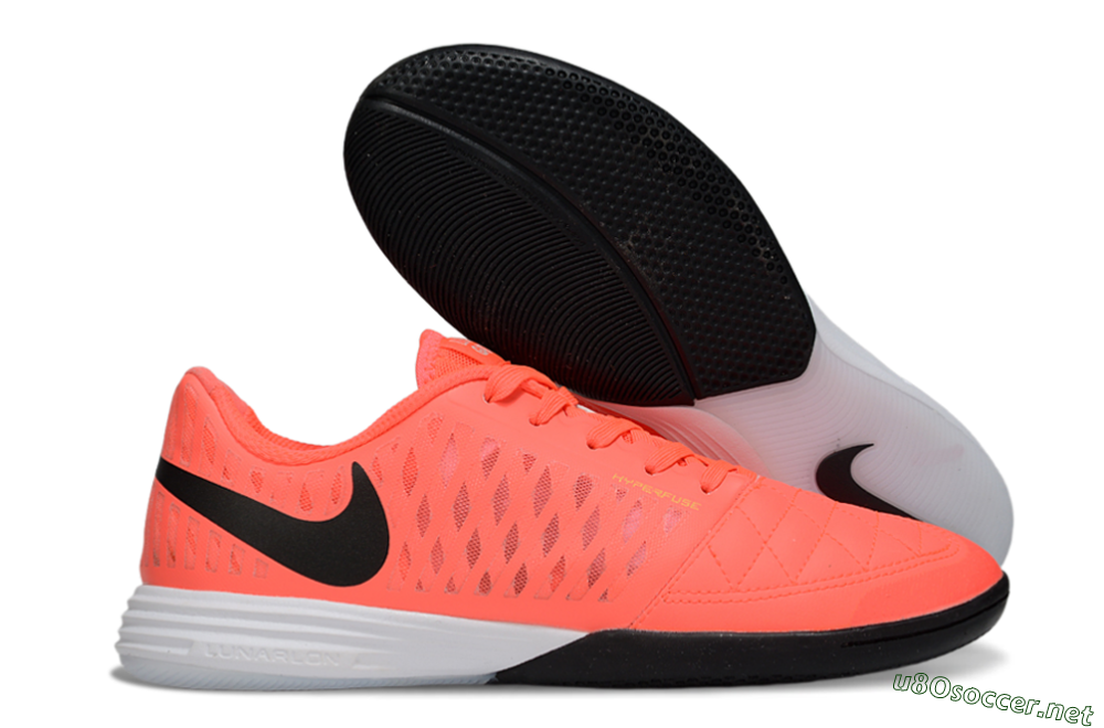 Men's Nike Lunar Gato 2 IC Football Shoes - Red/Black/White 2