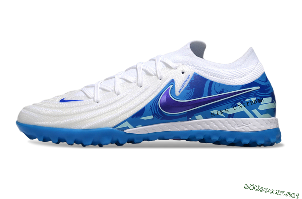 Men's Nike Phantom GX 2 Elite TF Football Shoes - White/Blue 0