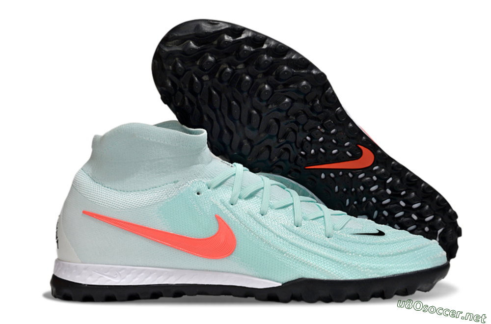 Men's Nike Phantom Luna Elite NU TF Football Shoes - Jade/Red/White 2