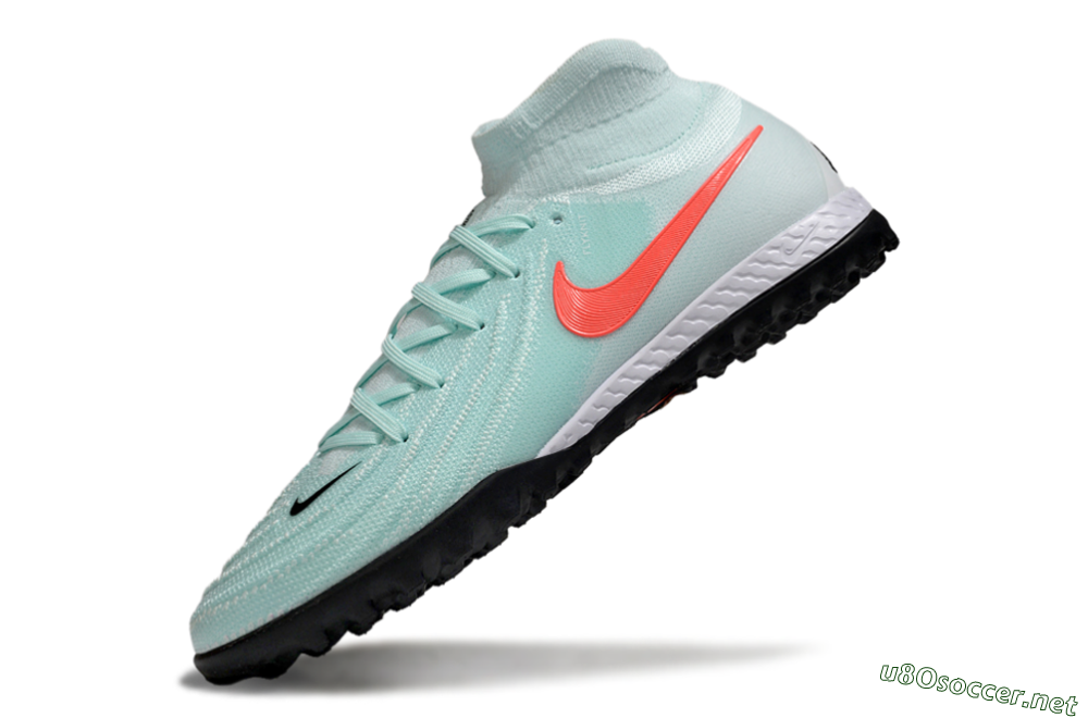Men's Nike Phantom Luna Elite NU TF Football Shoes - Jade/Red/White 5