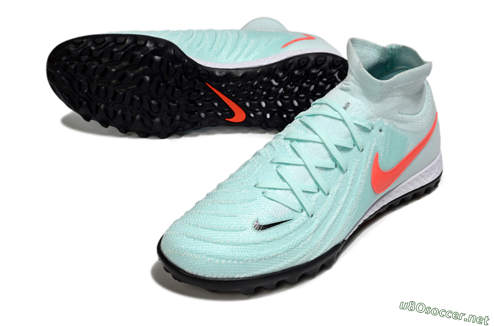 Men's Nike Phantom Luna Elite NU TF Football Shoes - Jade/Red/White 3