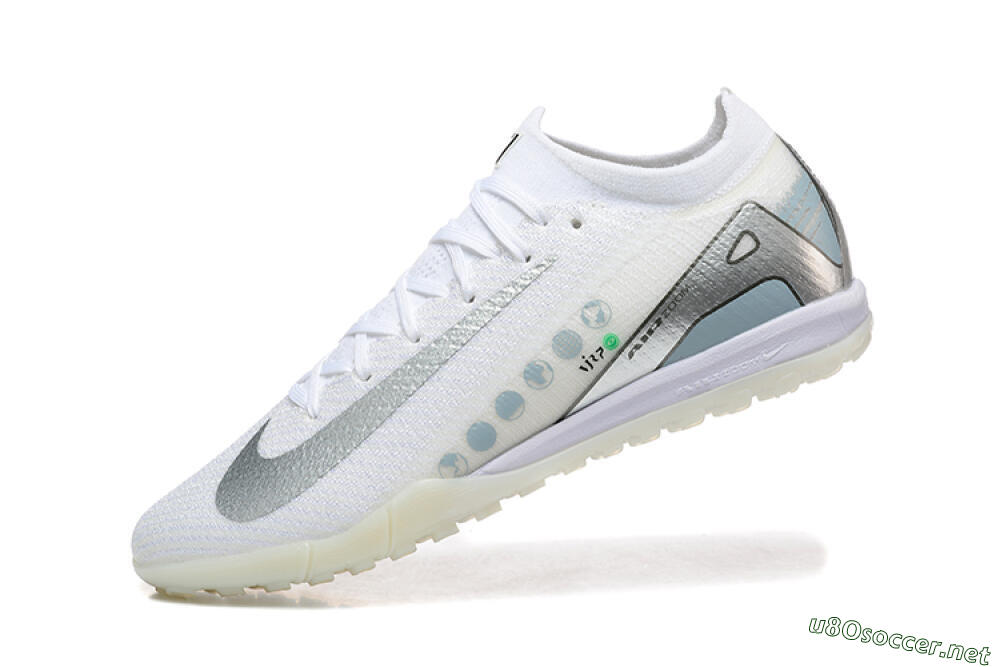 Men's Nike Air Zoom Mercurial Vapor 16 Elite TF Football Shoes - Beige/Silver/White 8