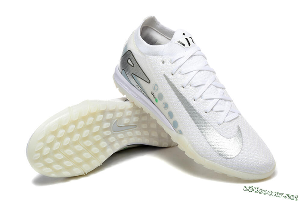 Men's Nike Air Zoom Mercurial Vapor 16 Elite TF Football Shoes - Beige/Silver/White 4