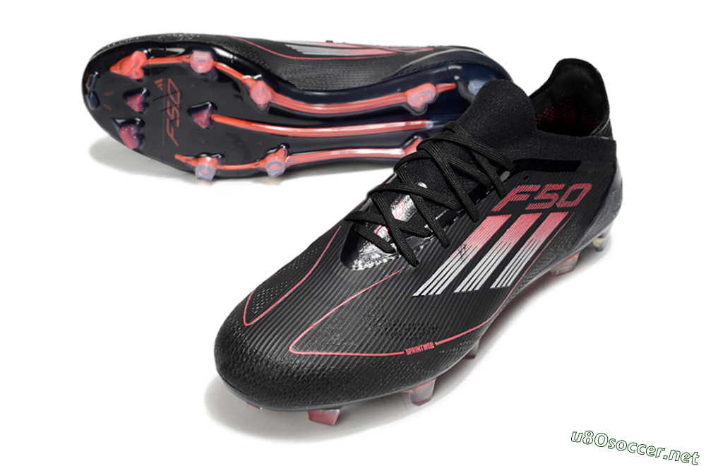 Men's Adidas F50 Elite FG Football Boots - Black/Silver/Red 3