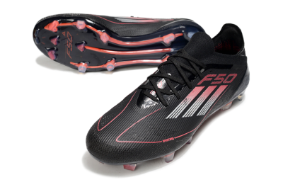 Men's Adidas F50 Elite FG Football Boots - Black/Silver/Red