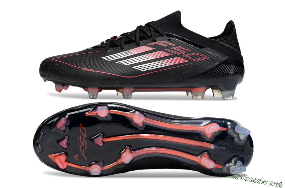Men's Adidas F50 Elite FG Football Boots - Black/Silver/Red 1